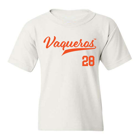 UTRGV - NCAA Baseball : Isaiah Gonzalez - White Youth T-Shirt-0