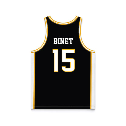 Southern Miss - NCAA Men's Basketball : Djahi Binet - Black Basketball Jersey-1