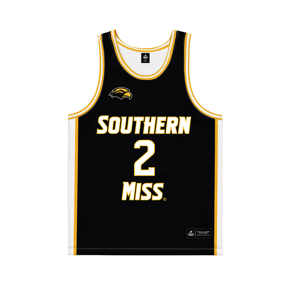 Southern Miss - NCAA Men's Basketball : Brewer Carruth - Black Basketball Jersey