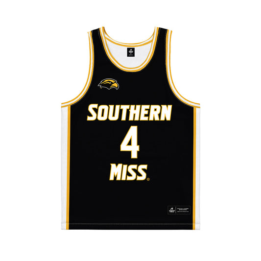 Southern Miss - NCAA Men's Basketball : Tylik Weeks - Black Basketball Jersey-0