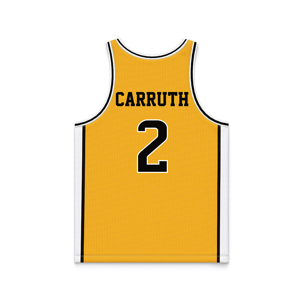 Southern Miss - NCAA Men's Basketball : Brewer Carruth - Gold Basketball Jersey