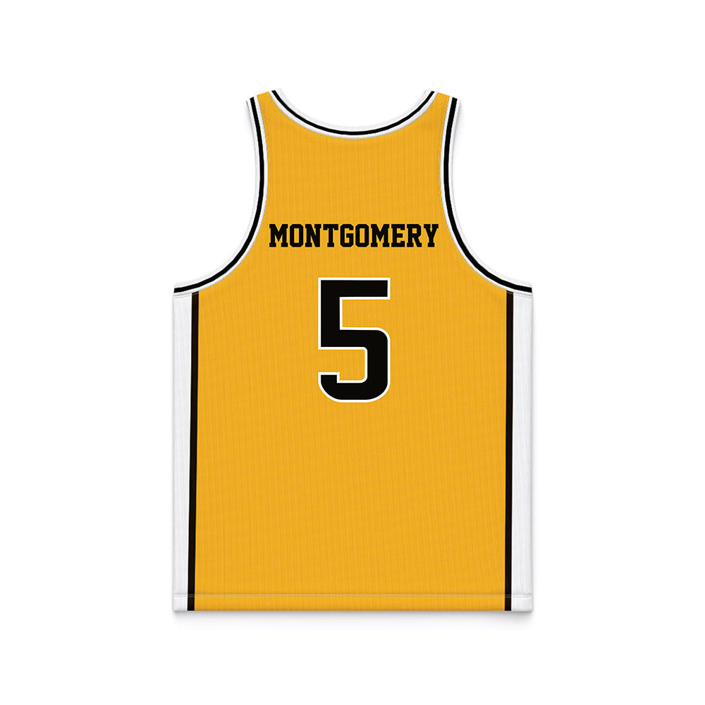 Southern Miss - NCAA Men's Basketball : Jett Montgomery - Gold Basketball Jersey-1