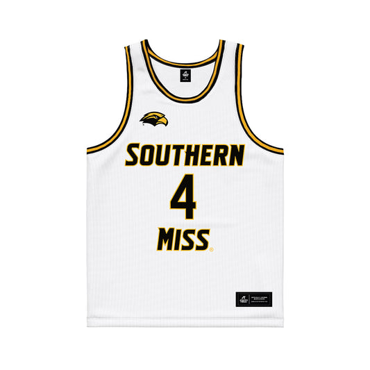 Southern Miss - NCAA Men's Basketball : Tylik Weeks - White Basketball Jersey-0