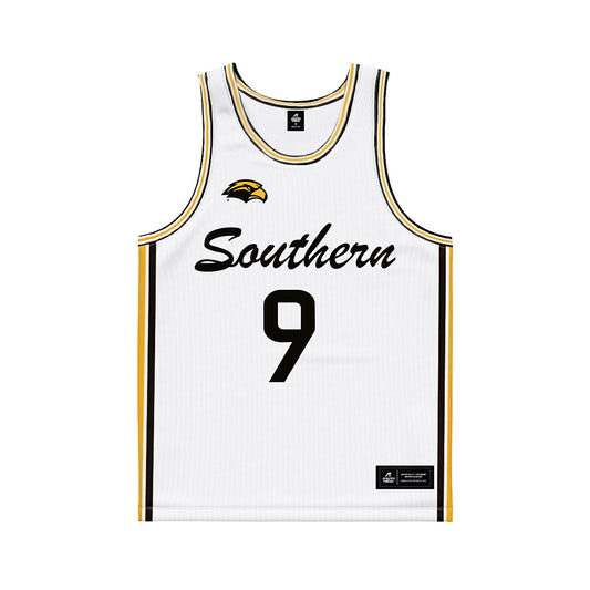 Southern Miss - NCAA Men's Basketball : Dalyn Brandon - White Basketball Jersey-0