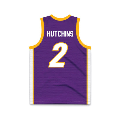 Northern Iowa - NCAA Men's Basketball : Geon Hutchins - Purple Basketball Jersey-1