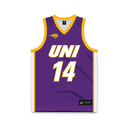 Northern Iowa - NCAA Men's Basketball : Tristan Smith - Purple Basketball Jersey-0