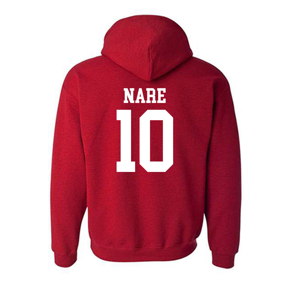 NC State - NCAA Men's Soccer : Junior Nare - Hooded Sweatshirt Sports Shersey