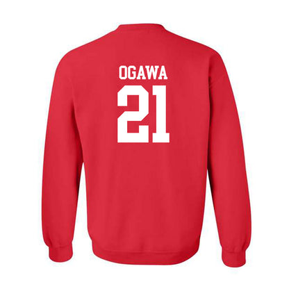 NC State - NCAA Men's Soccer : Max Ogawa - Sports Shersey Crewneck Sweatshirt-1