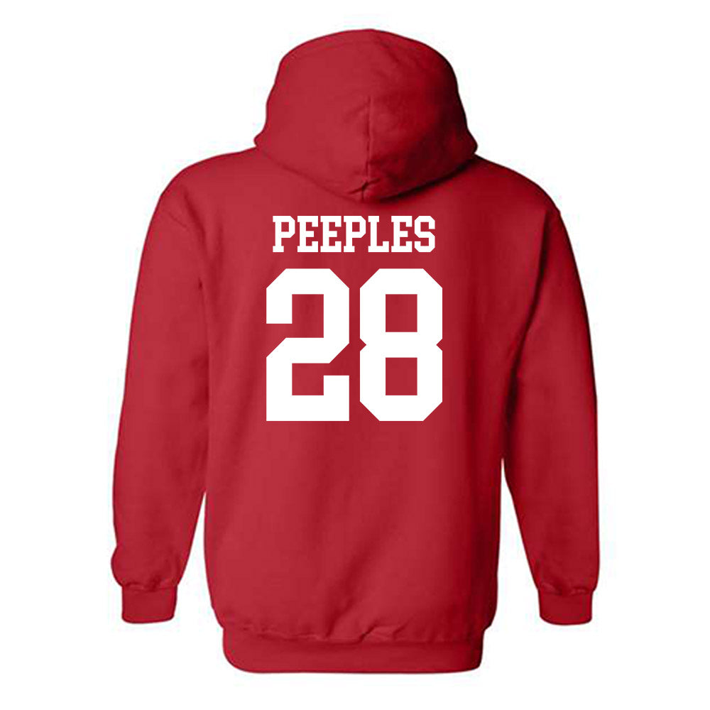 NC State - NCAA Men's Soccer : Brendan Peeples - Sports Shersey Hooded Sweatshirt-1