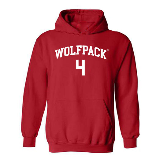 NC State - NCAA Men's Soccer : Carlos Santamaria - Sports Shersey Hooded Sweatshirt-0