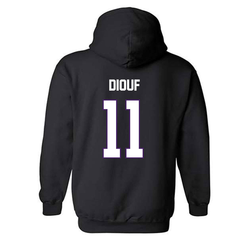 Northern Iowa - NCAA Men's Basketball : Ismael Diouf - Replica Shersey Hooded Sweatshirt-1