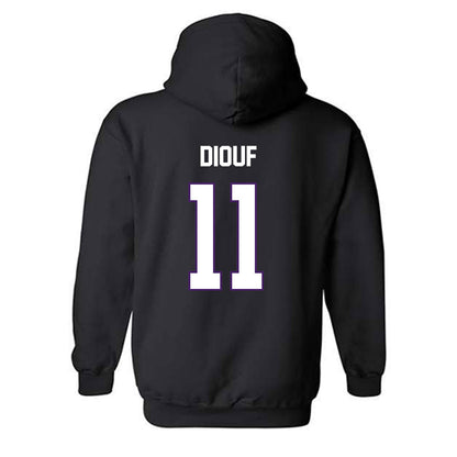 Northern Iowa - NCAA Men's Basketball : Ismael Diouf - Replica Shersey Hooded Sweatshirt-1