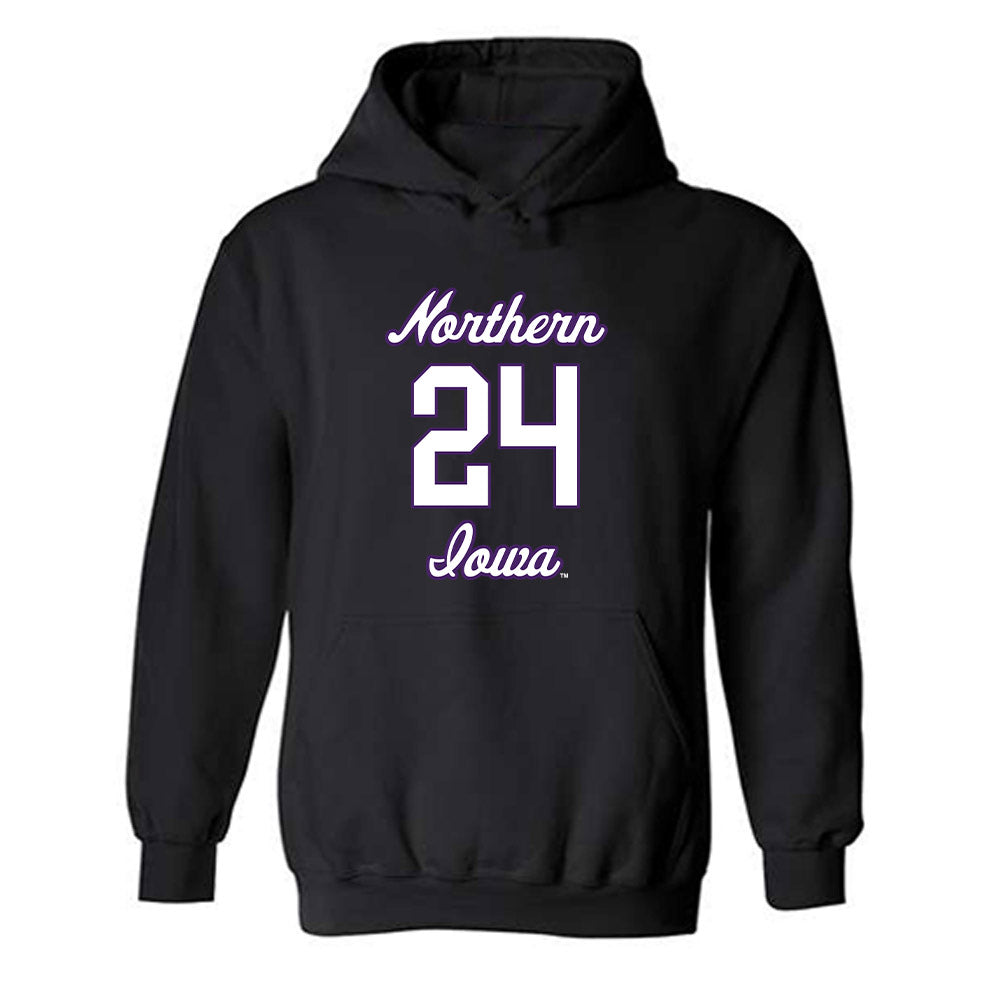Northern Iowa - NCAA Men's Basketball : Jalen Wilson - Replica Shersey Hooded Sweatshirt-0