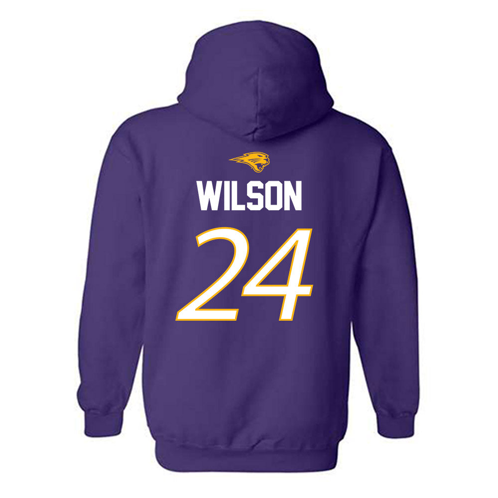 Northern Iowa - NCAA Men's Basketball : Jalen Wilson - Replica Shersey Hooded Sweatshirt-1