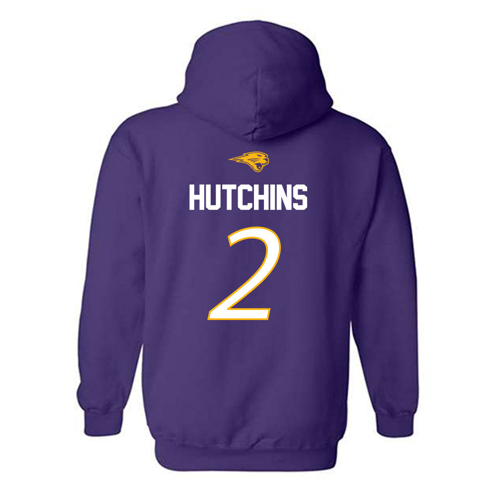 Northern Iowa - NCAA Men's Basketball : Geon Hutchins - Replica Shersey Hooded Sweatshirt-1