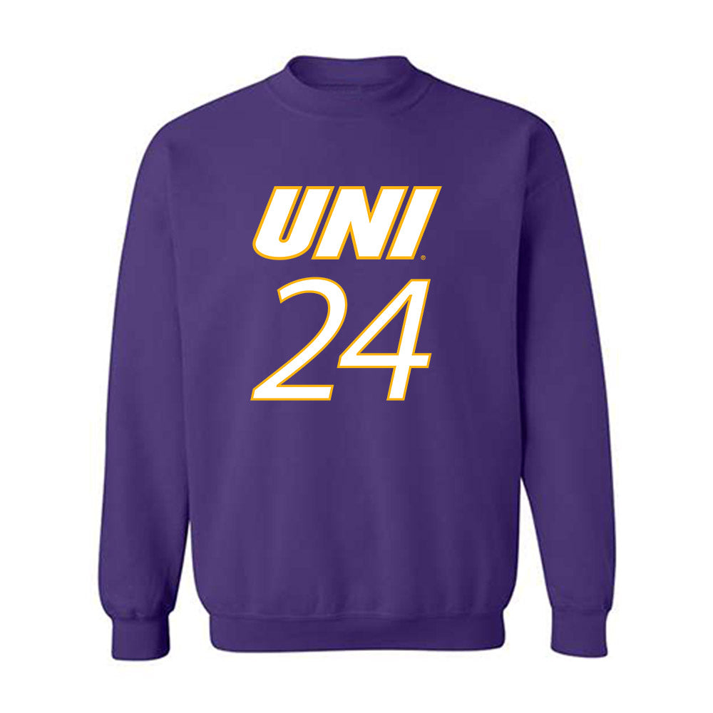 Northern Iowa - NCAA Men's Basketball : Jalen Wilson - Replica Shersey Crewneck Sweatshirt-0