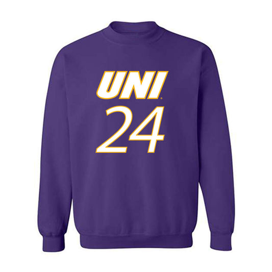 Northern Iowa - NCAA Men's Basketball : Jalen Wilson - Replica Shersey Crewneck Sweatshirt-0