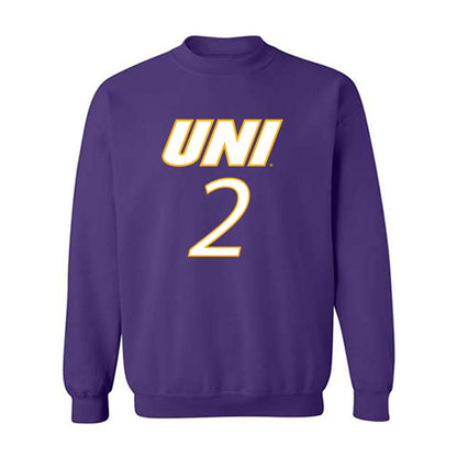 Northern Iowa - NCAA Men's Basketball : Geon Hutchins - Replica Shersey Crewneck Sweatshirt-0
