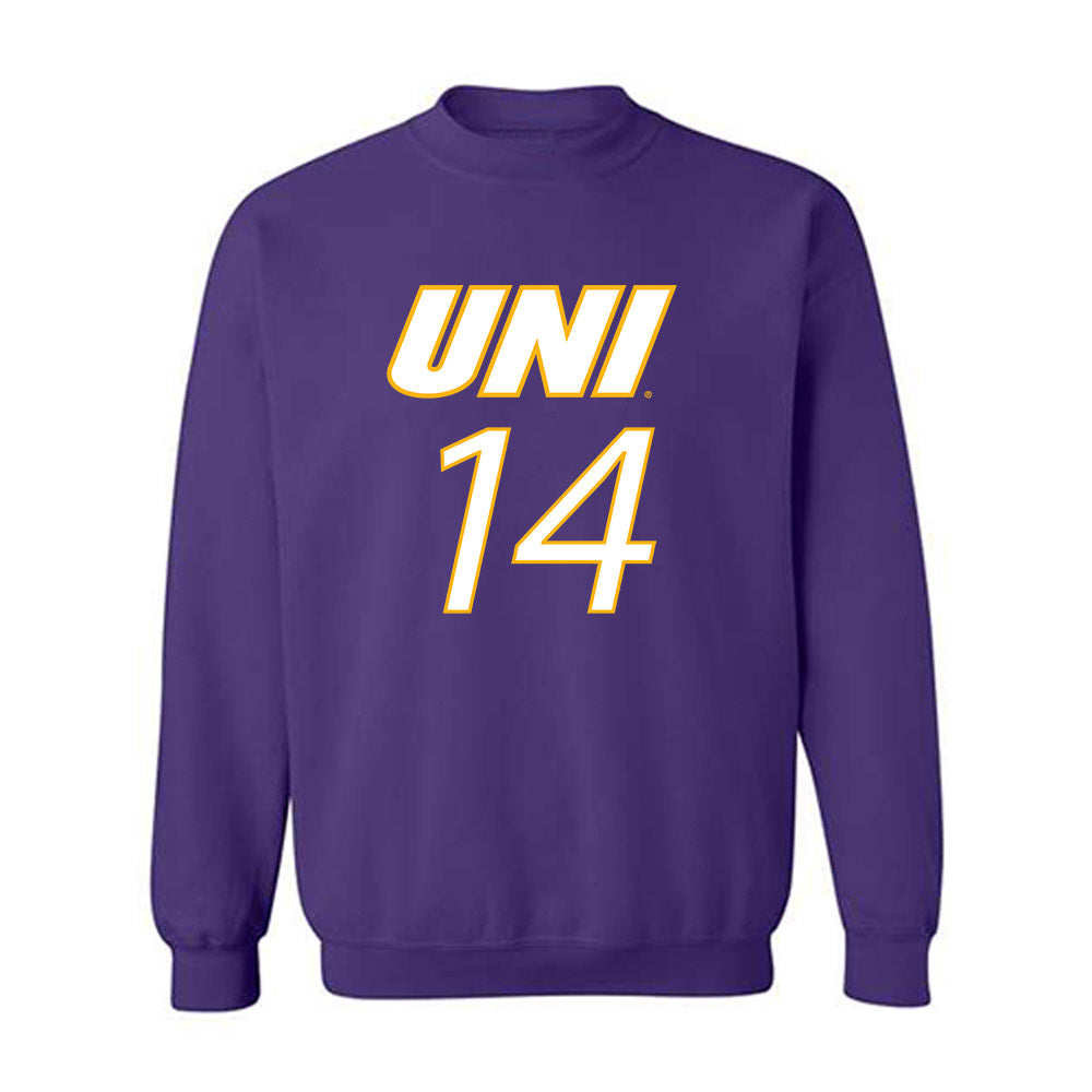 Northern Iowa - NCAA Men's Basketball : Tristan Smith - Replica Shersey Crewneck Sweatshirt-0