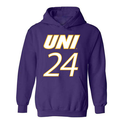 Northern Iowa - NCAA Men's Basketball : Jalen Wilson - Replica Shersey Hooded Sweatshirt-0