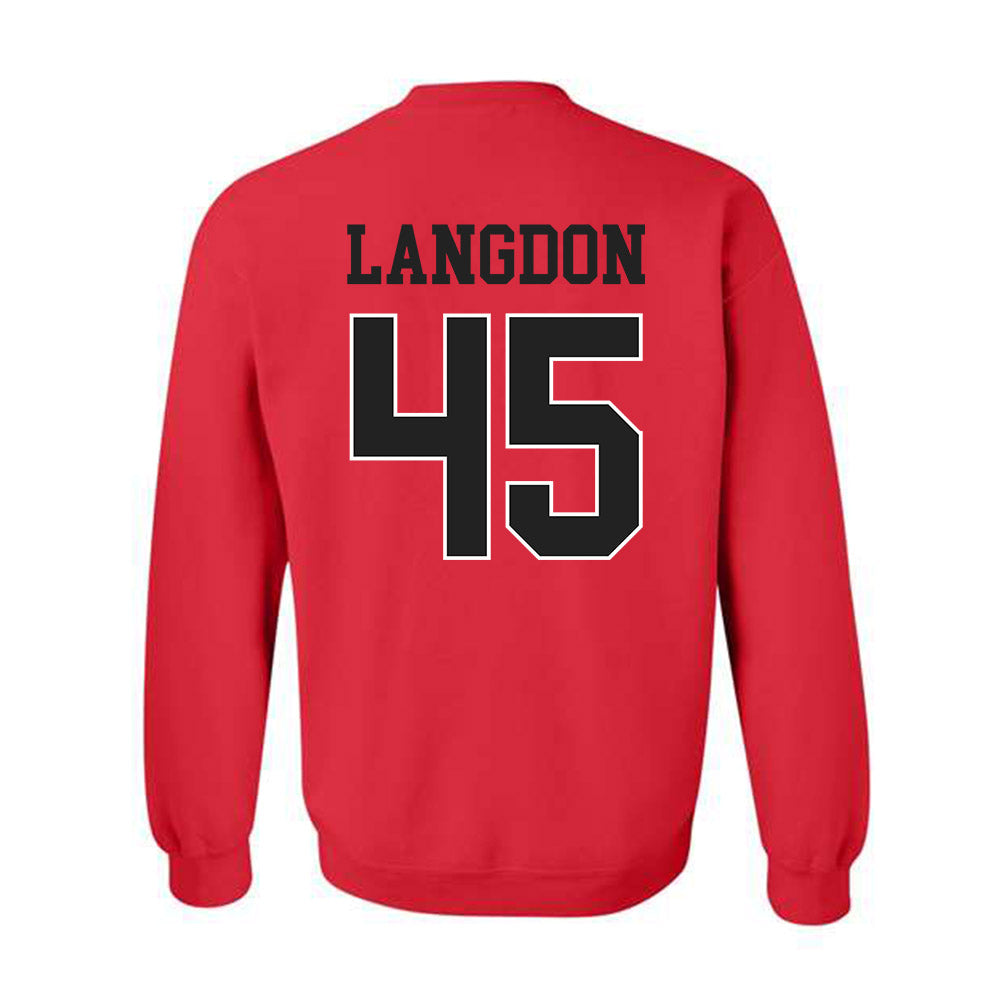 NC State - NCAA Men's Basketball : Colt Langdon - Sports Shersey Crewneck Sweatshirt-1