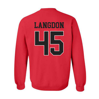NC State - NCAA Men's Basketball : Colt Langdon - Sports Shersey Crewneck Sweatshirt-1