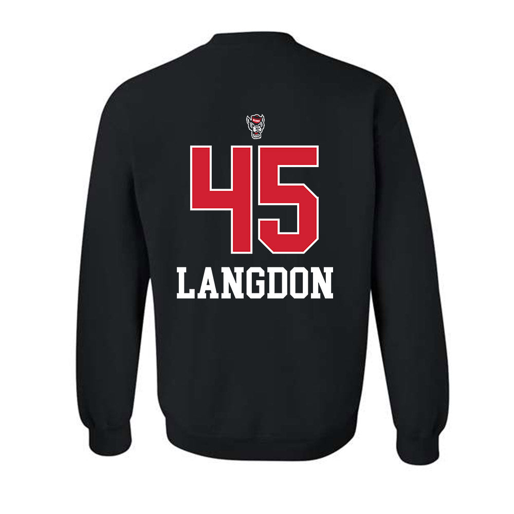 NC State - NCAA Men's Basketball : Colt Langdon - Sports Shersey Crewneck Sweatshirt-1