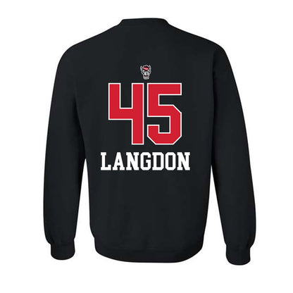 NC State - NCAA Men's Basketball : Colt Langdon - Sports Shersey Crewneck Sweatshirt-1