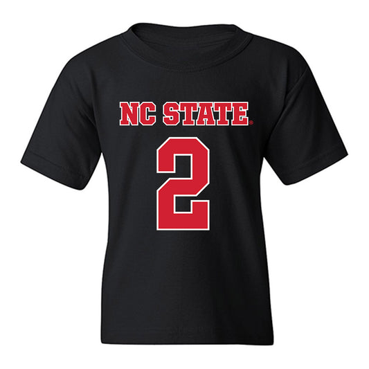 NC State - NCAA Women's Basketball : Qadence Samuels - Sports Shersey Youth T-Shirt-0