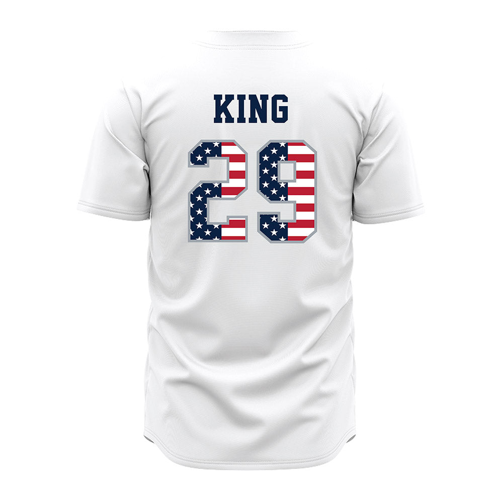 Troy - NCAA Baseball : Dylan King - White Jersey-1