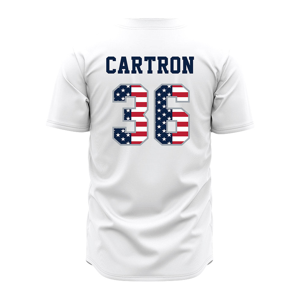 Troy - NCAA Baseball : Chase Cartron - White Jersey-1