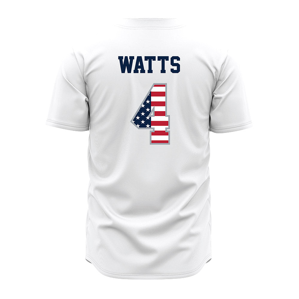 Troy - NCAA Baseball : Peyton Watts - White Jersey-1