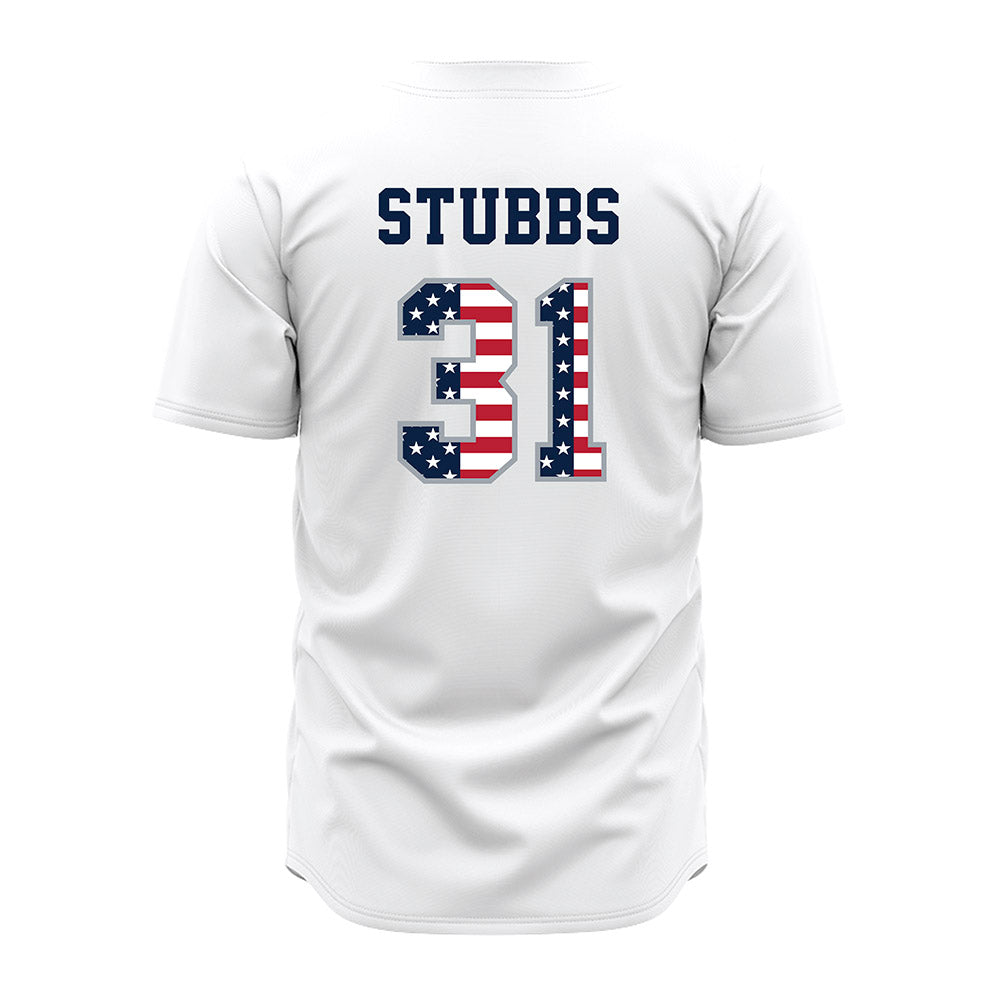 Troy - NCAA Baseball : Benjamin Stubbs - White Jersey-1