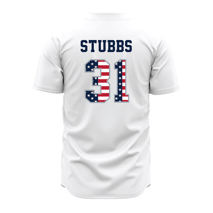 Troy - NCAA Baseball : Benjamin Stubbs - White Jersey-1