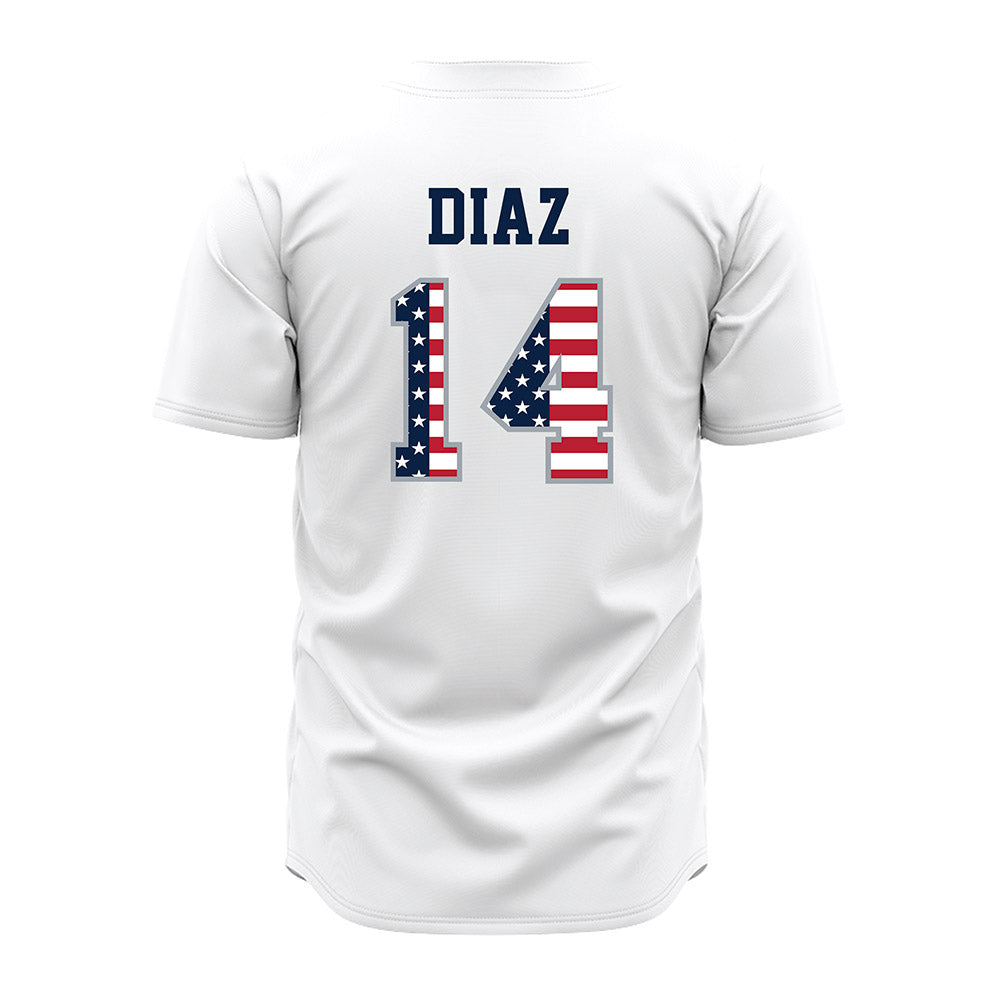Troy - NCAA Baseball : Zaid Diaz - White Jersey-1