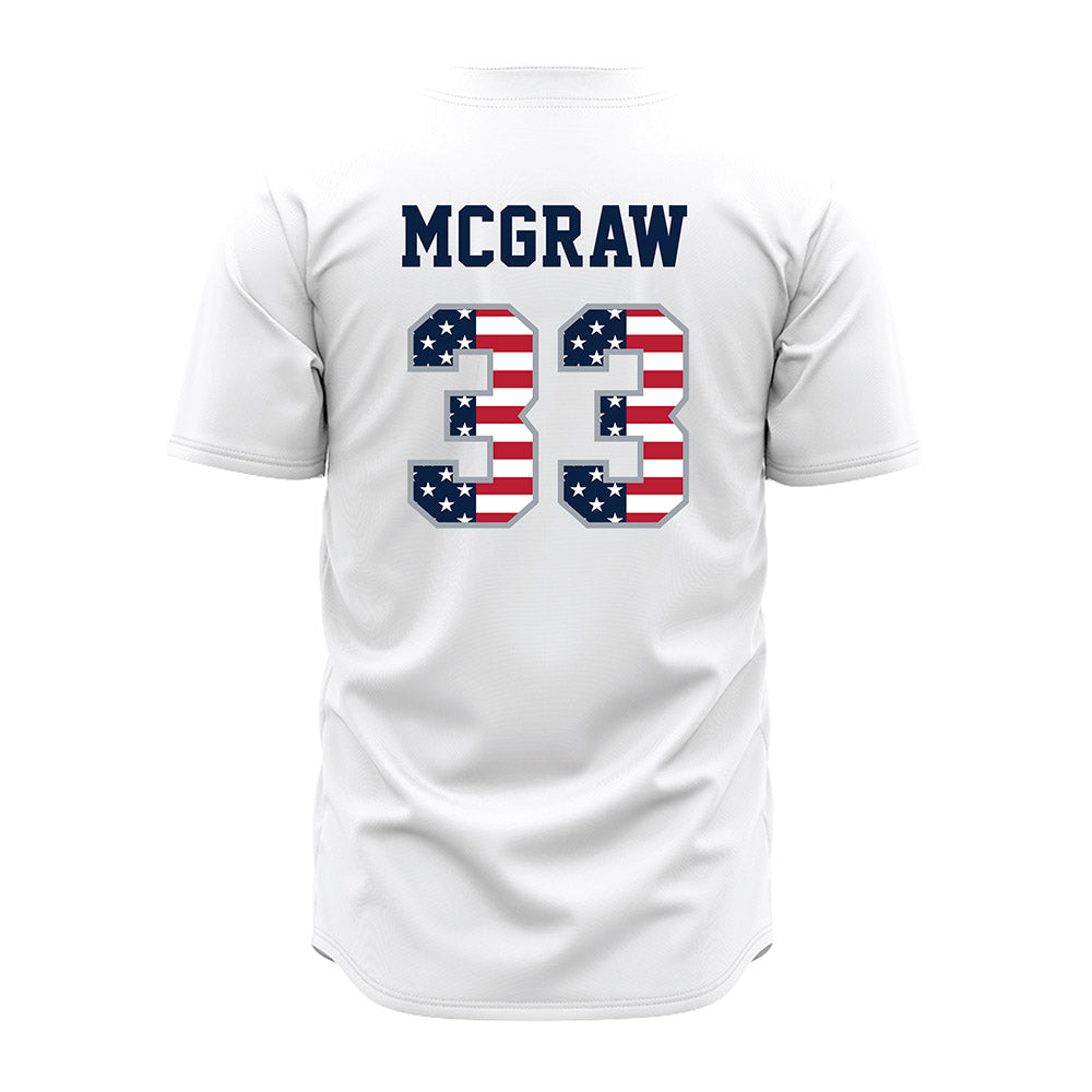 Troy - NCAA Baseball : Ty McGraw - White Jersey-1