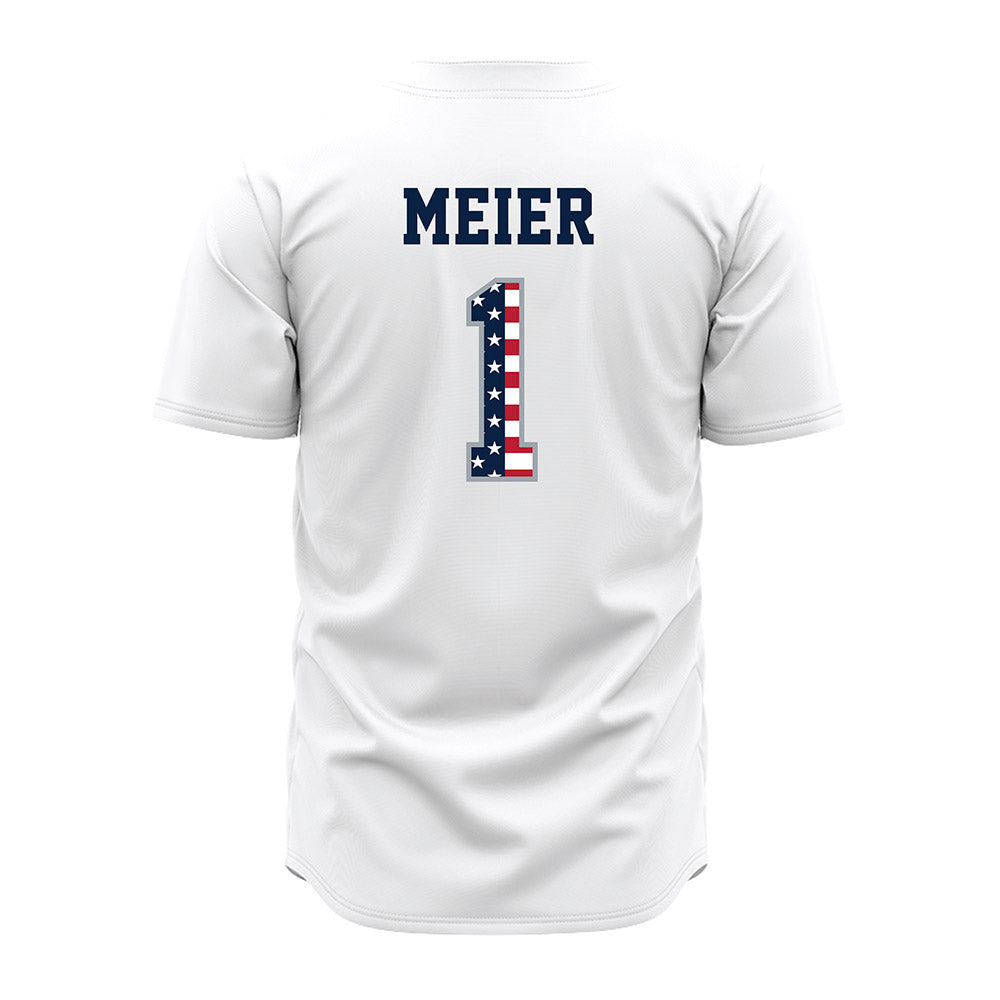 Troy - NCAA Baseball : Steven Meier - White Jersey-1