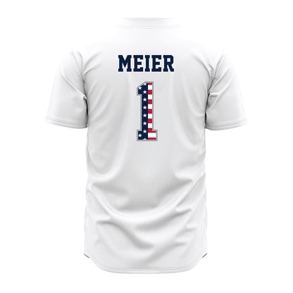 Troy - NCAA Baseball : Steven Meier - White Jersey-1