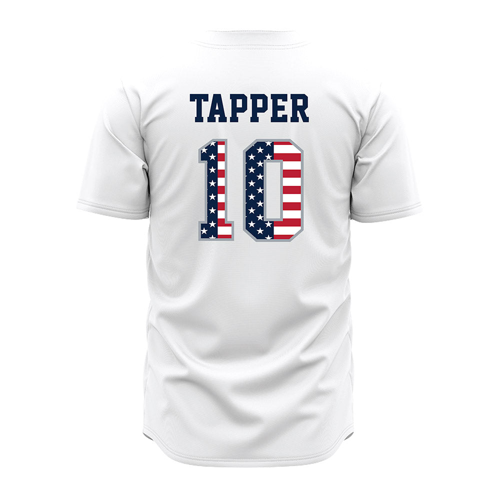 Troy - NCAA Baseball : Brock Tapper - White Jersey-1