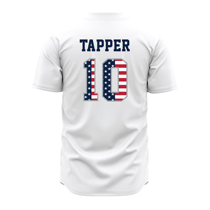 Troy - NCAA Baseball : Brock Tapper - White Jersey-1