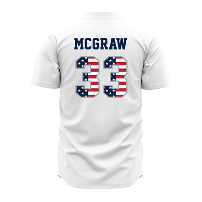 Troy - NCAA Baseball : Gregory McGraw - White Jersey-1