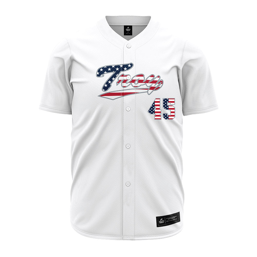 Troy - NCAA Baseball : Judah Buckner - White Jersey-0