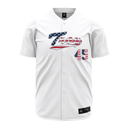 Troy - NCAA Baseball : Judah Buckner - White Jersey-0