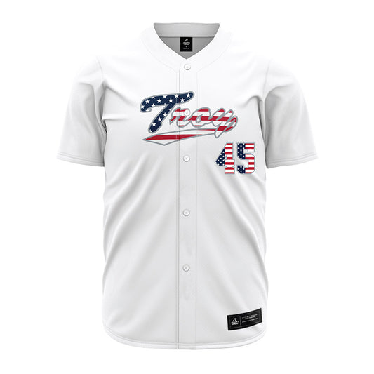 Troy - NCAA Baseball : Judah Buckner - White Jersey-0