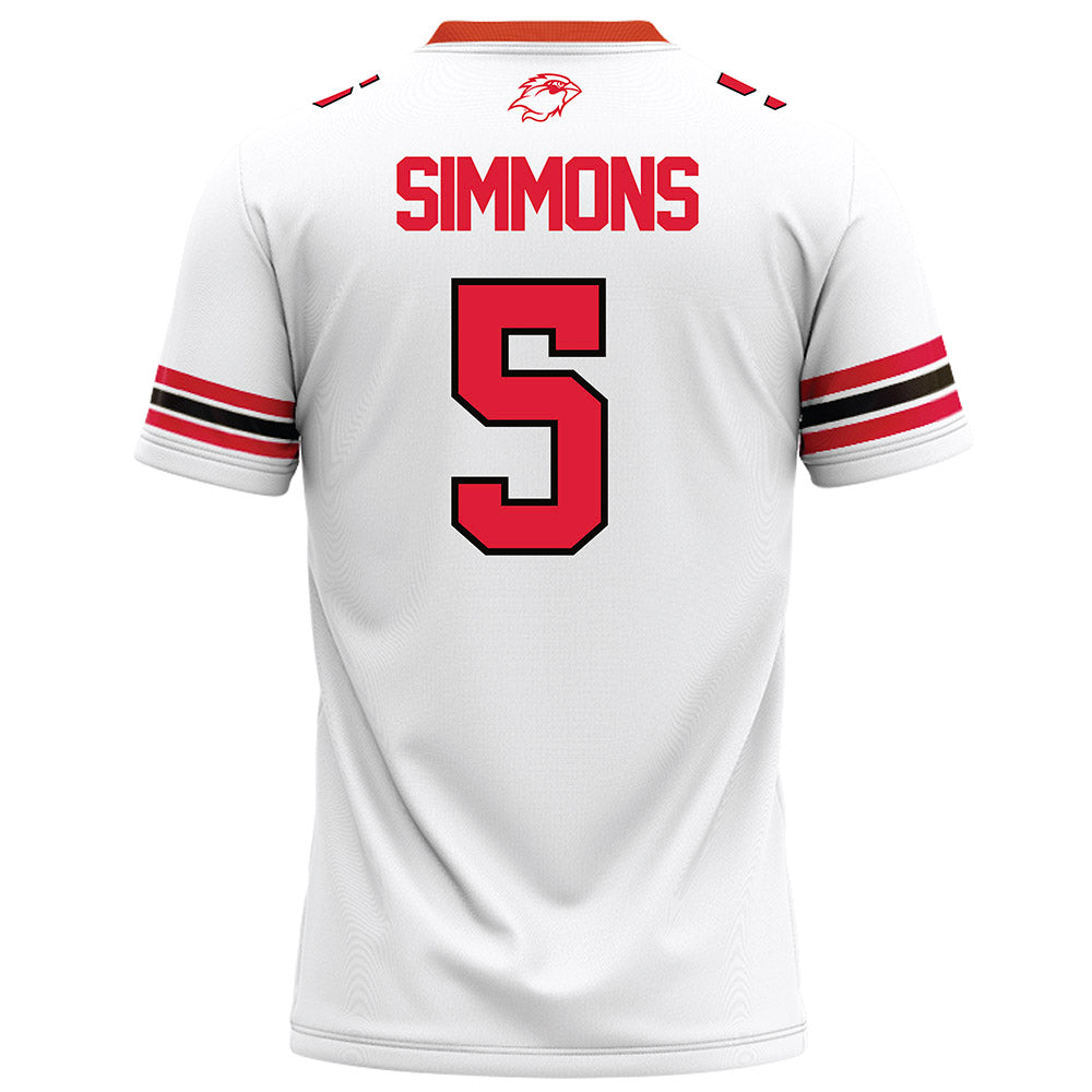 Lamar - NCAA Football : Brit Simmons - White Football Jersey-1