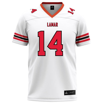 Lamar - NCAA Football : Aiden McCown - White Football Jersey-0