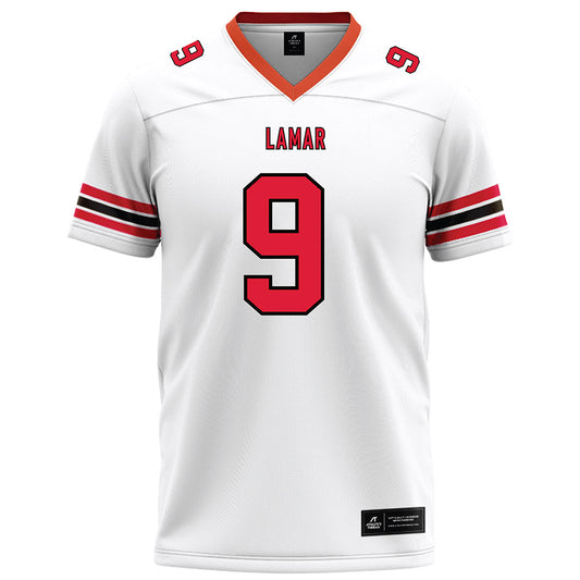 Lamar - NCAA Football : Brit Simmons - White Football Jersey