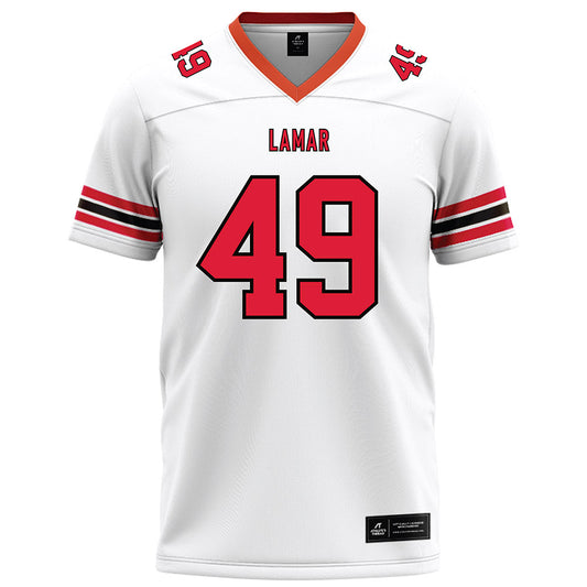 Lamar - NCAA Football : Jacob Hefner - White Football Jersey-0