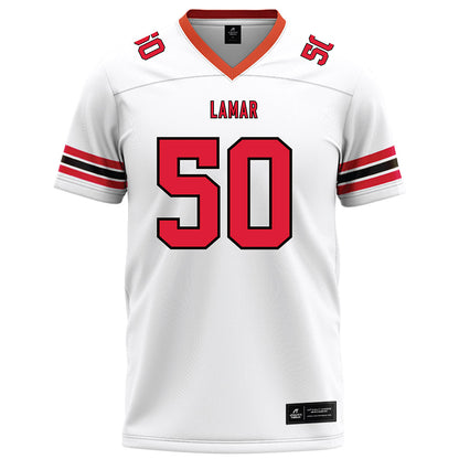 Lamar - NCAA Football : IyiolaOluwa Solomi - White Football Jersey