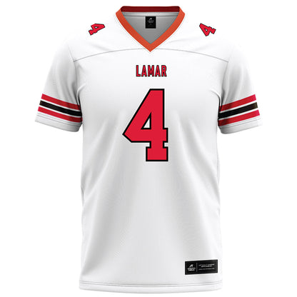 Lamar - NCAA Football : Royce Maloles - White Football Jersey-0